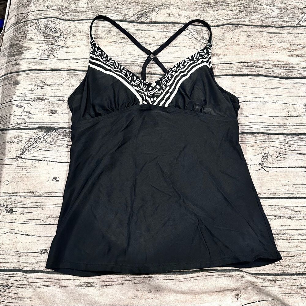 Athleta Black Tankini Top Size 34B/C